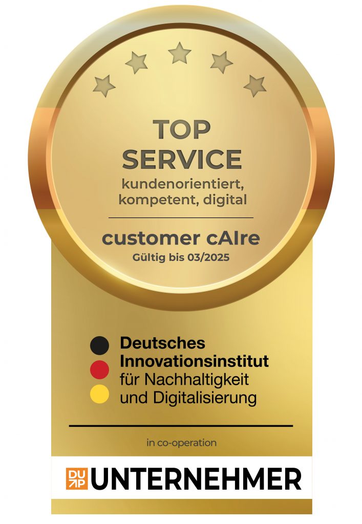 Siegel für ausgezeichneten Kundenservice